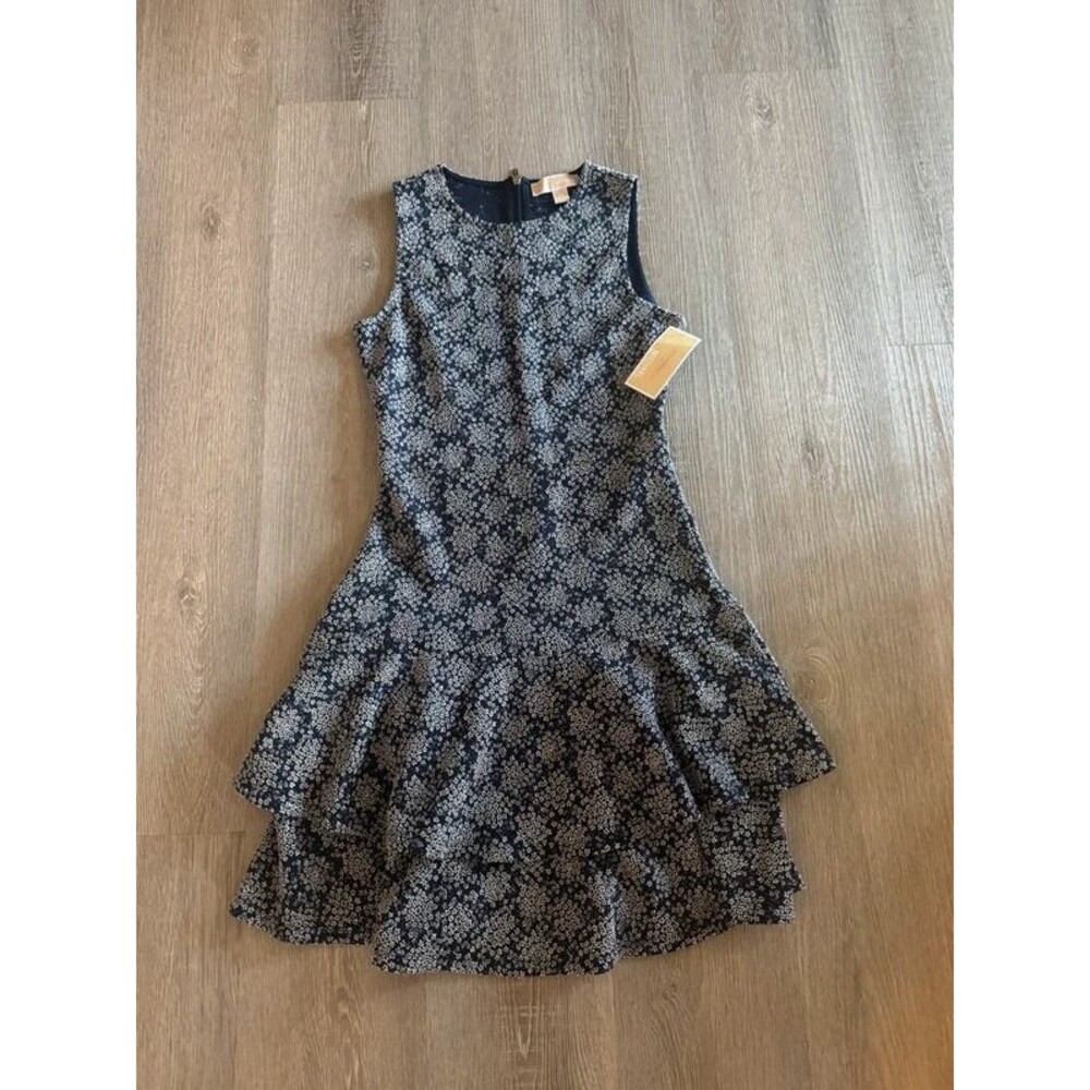 NWT Micheal Kors XS Cotton Peplum Dress